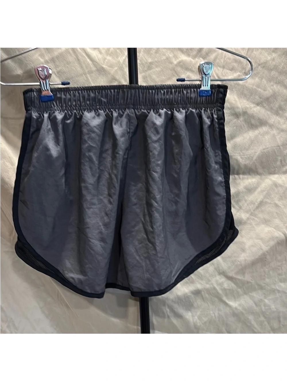 Nike Women's Black and Gray Athletic Shorts